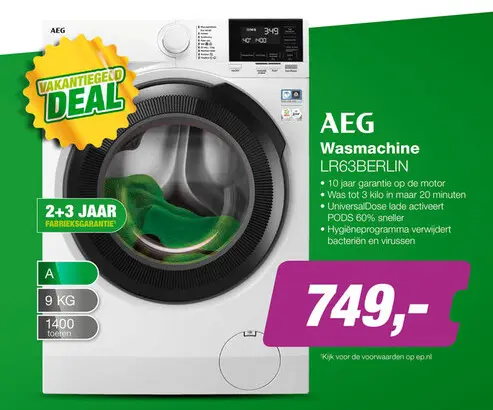Aanbieding: AEG LR63BERLIN 6000 ProSense UniversalDose Wasmachine