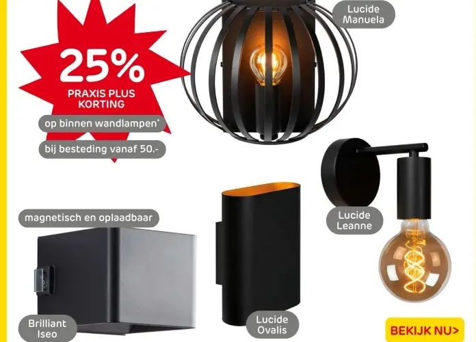 Aanbieding: Binnen wandlampen