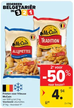 Aanbieding: Frieten voor friteuse