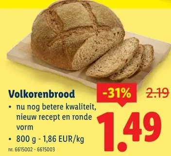 Aanbieding: Volkorenbrood