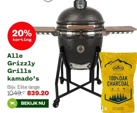Aanbieding: Grizzly Grills kamado's