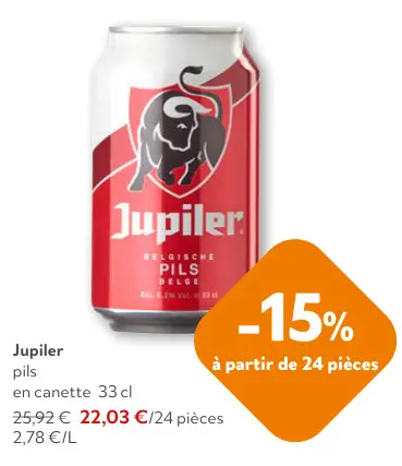 Offre: Jupiler pils