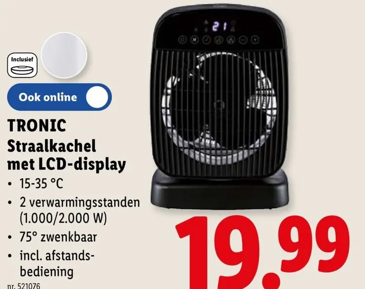 Promotie: Straalkachel met LCD-display