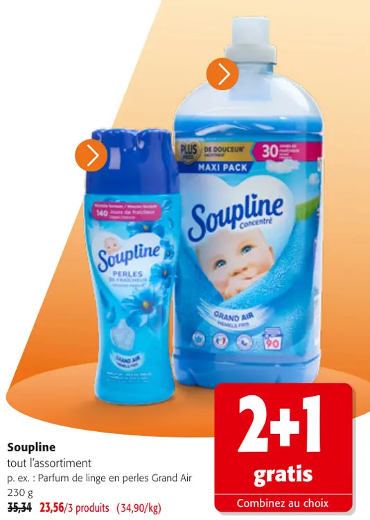 Offre: Soupline tout l'assortiment