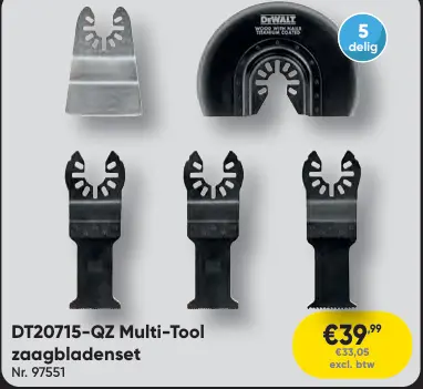 Promotie: Multi-Tool zaagbladenset