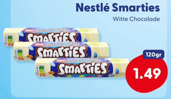 Aanbieding: Smarties Witte Chocolade