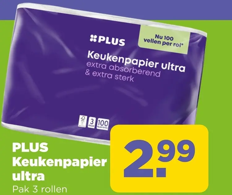 Aanbieding: PLUS Keukenpapier ultra