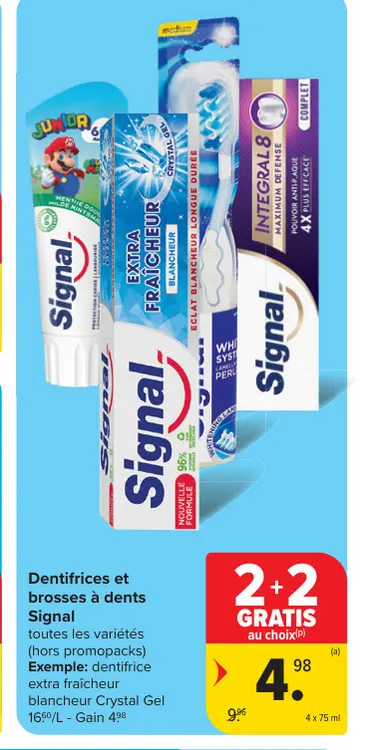 Offre: Dentifrices et brosses à dents
