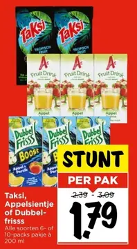 Aanbieding: Taksi, Appelsientje of Dubbel-frisss