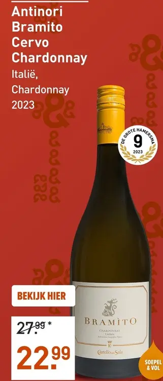 Aanbieding: Antinori Bramito Cervo Chardonnay
