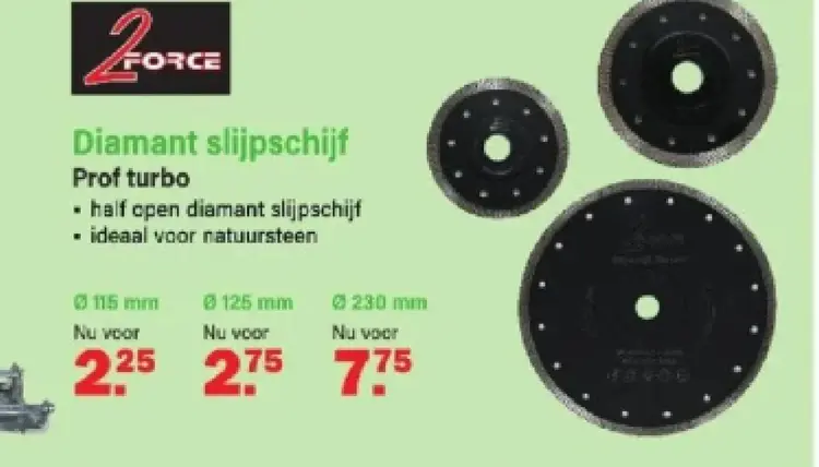 Promotie: Diamant slijpschijf Prof turbo