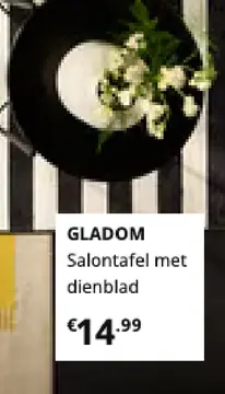 Aanbieding: GLADOM Salontafel met dienblad
