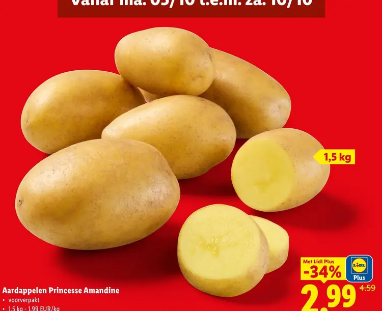 Promotie: Aardappelen Princesse Amandine