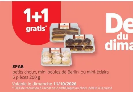 Offre: Petits choux, mini boules de Berlin, ou mini-éclairs