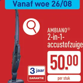 Promotie: 2-in-1-accustofzuiger