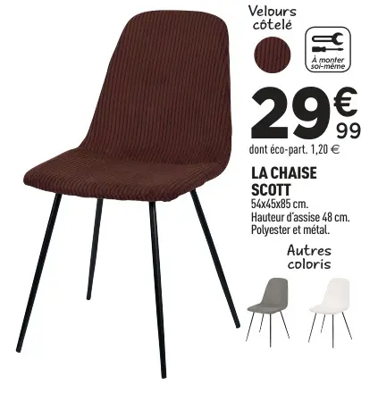 Offre: La chaise scott