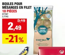 Offre: Boules pour mésanges en filet