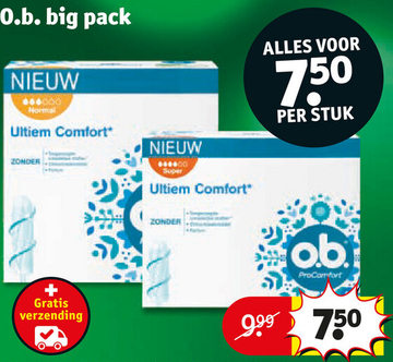 Aanbieding: O.b. Ultiem Comfort big pack