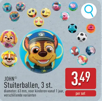 Aanbieding: Stuiterballen, 3 st.