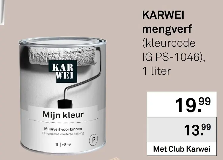 Aanbieding: Mengverf (kleurcode IG PS-1046)