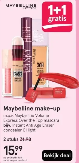 Aanbieding: Maybelline make-up