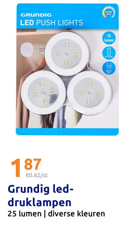 Aanbieding: Grundig led-druklampen