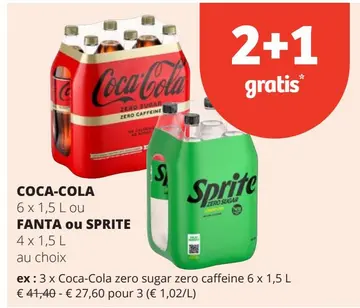 Offre: COCA-COLA FANTA ou SPRITE