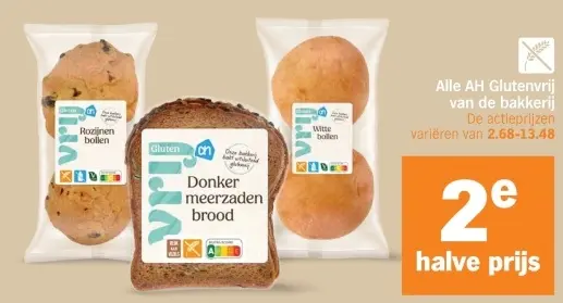 Aanbieding: Alle AH Glutenvrij van de bakkerij