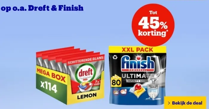 Aanbieding: Dreft Platinum Lemon & Finish Ultimate