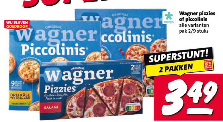 Aanbieding: Wagner pizzies of piccolinis