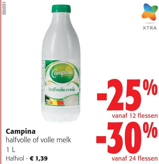 Aanbieding: halfvolle of volle melk
