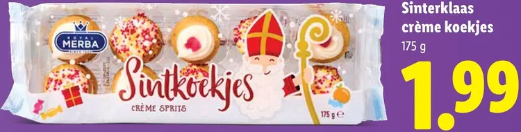 Aanbieding: Merba Sinterklaas crème koekjes