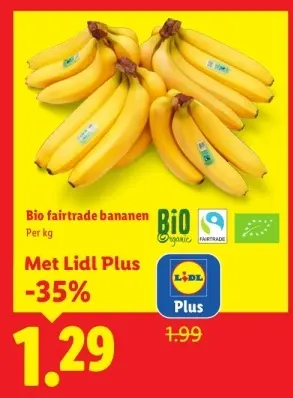 Aanbieding: Bio fairtrade bananen
