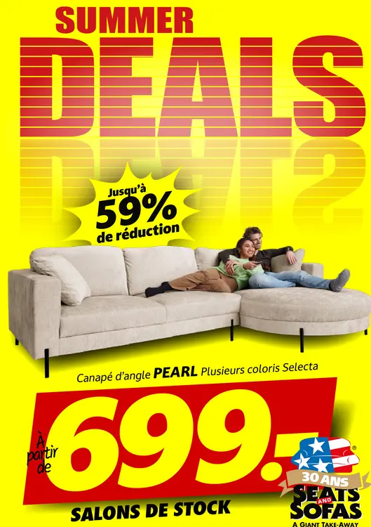 Offre: Canapé d'angle PEARL