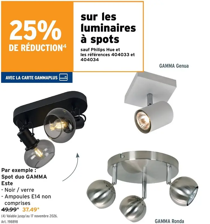 Offre: Spot duo GAMMA Este