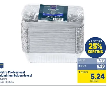 Aanbieding: Metro Professional aluminium bak en deksel