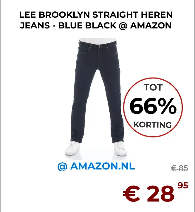 Aanbieding: Lee brooklyn straight heren jeans - blue blac