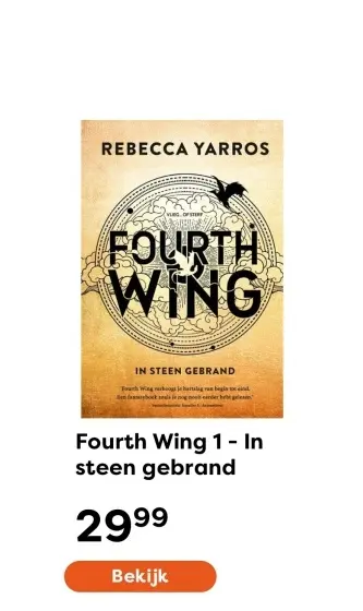 Aanbieding: Fourth Wing 1 - In steen gebrand