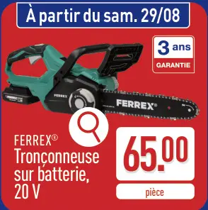 Offre: Tronçonneuse sur batterie