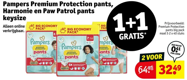 Aanbieding: Premium Protection pants, Harmonie en Paw Patrol pants keysize