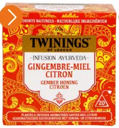 Promotie: TWININGS Ayurveda-Ginger-Honey-Lem.