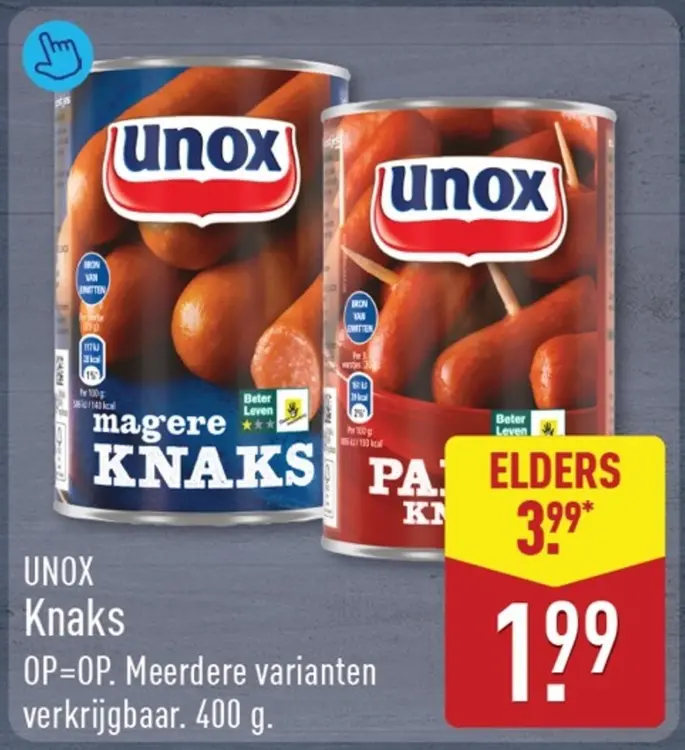 Aanbieding: Unox Knaks