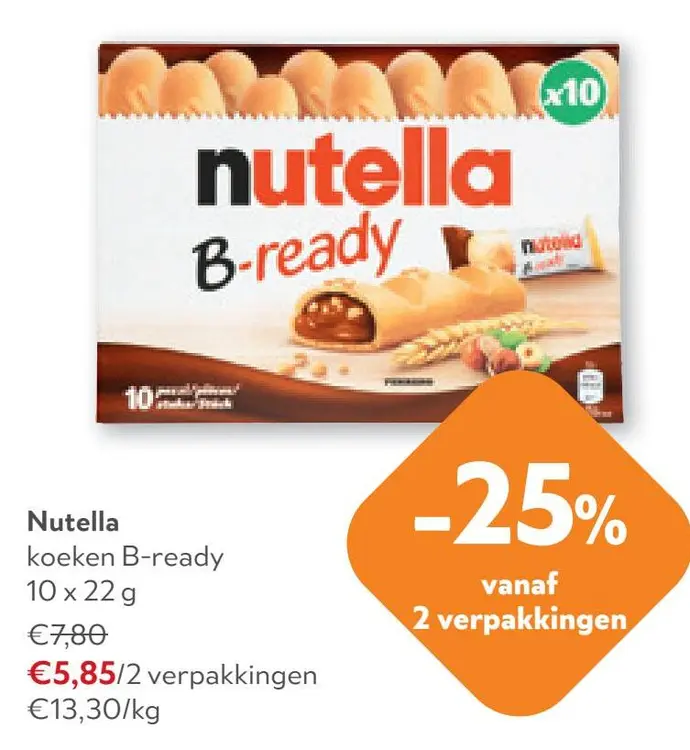 Aanbieding: Nutella koeken B-ready