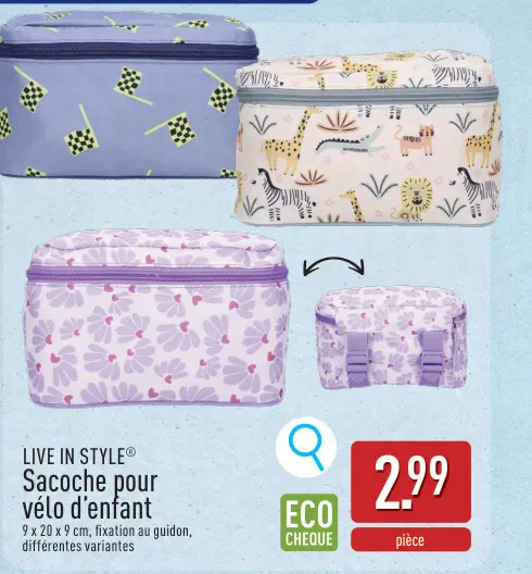 Offre: Sacoche pour vélo d'enfant