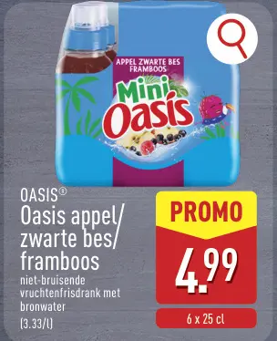 Promotie: Oasis appel zwarte bes/framboos