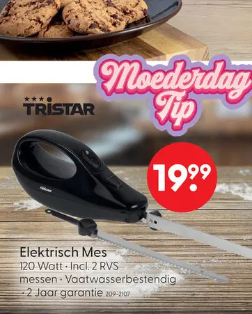 Aanbieding: Tristar Elektrisch mes EM-2107