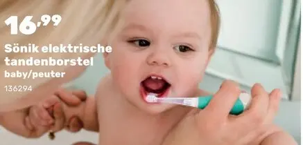 Promotie: Sönik elektrische tandenborstel baby/peuter