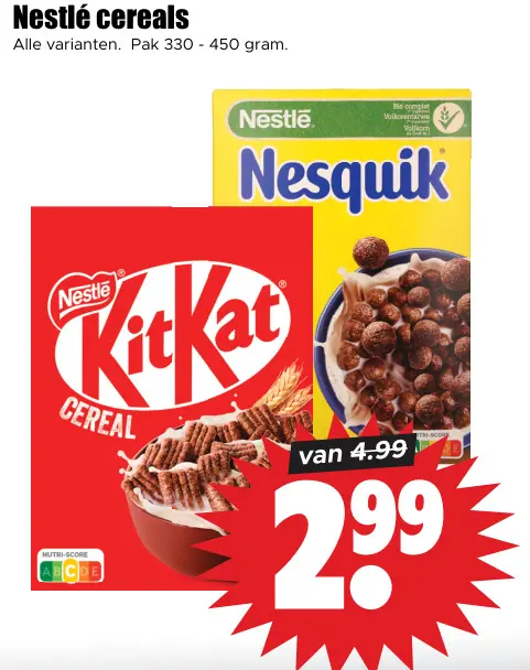 Aanbieding: KitKat Cereal Nesquik