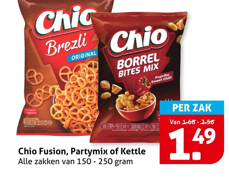 Aanbieding: Chio Fusion, Partymix of Kettle