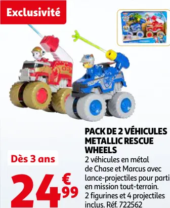 Promotie: Pack de 2 véhicules Metallic Rescue Wheels
